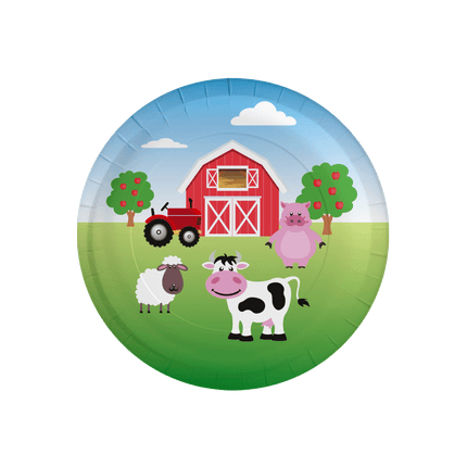 Boerderij Borden 23cm 8st van Paper Dreams koop je bij Partywinkel