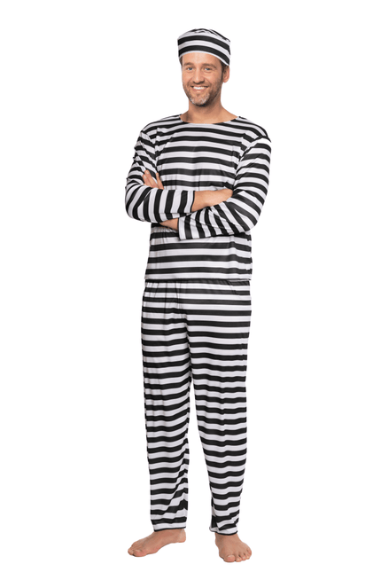 Boevenpak Zwart Wit 3 delig van Partychimp koop je bij Partywinkel