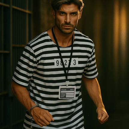 Boevenpak Zwart Wit 5 delig van PartyXclusive koop je bij Partywinkel