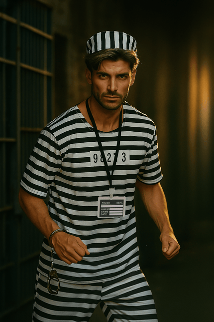 Boevenpak Zwart Wit 5 delig van PartyXclusive koop je bij Partywinkel