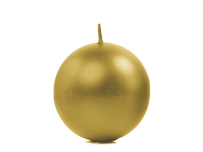 Bolkaarsen Goud Metallic 6cm 10st van Partydeco koop je bij Partywinkel