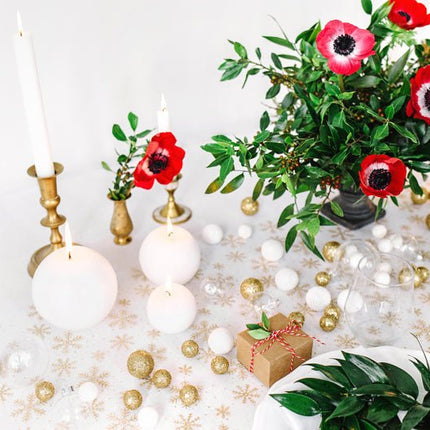 Bolkaarsen Wit 8cm 6st van Partydeco koop je bij Partywinkel