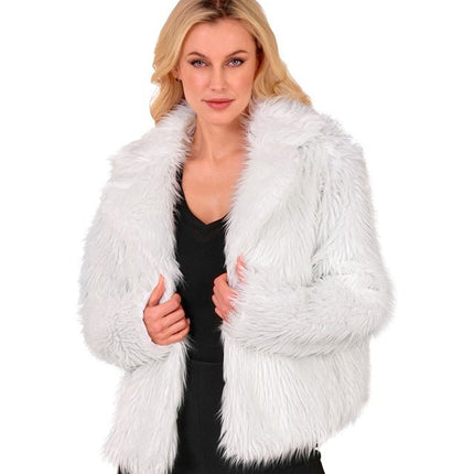 Bontjas Dames Pluche Wit van Widmann koop je bij Partywinkel