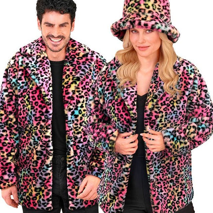 Bontjas Pluche Multi Luipaard van Widmann koop je bij Partywinkel