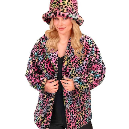 Bontjas Pluche Multi Luipaard van Widmann koop je bij Partywinkel