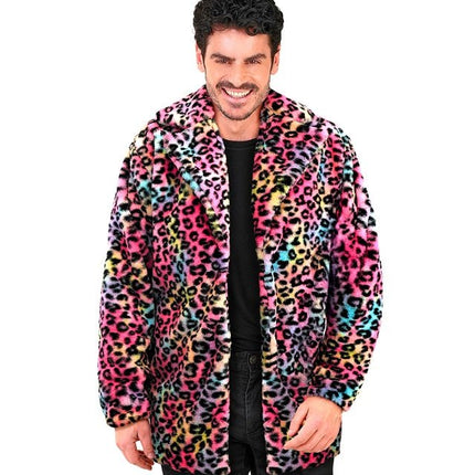 Bontjas Pluche Multi Luipaard van Widmann koop je bij Partywinkel