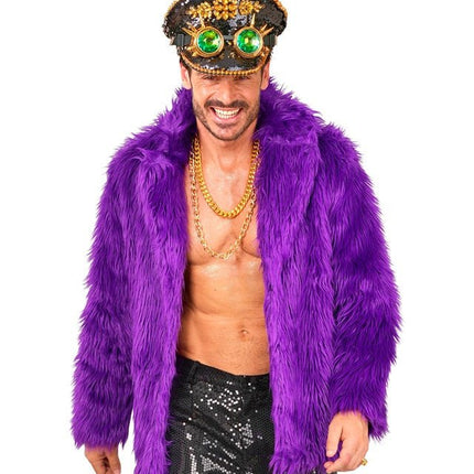 Bontjas Pluche Paars van Widmann koop je bij Partywinkel