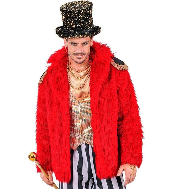 Bontjas Pluche Rood van Widmann koop je bij Partywinkel