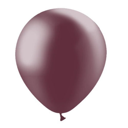 Bordeaux Rode Ballonnen Metallic 30cm 10st - Partywinkel - 8436540892157
