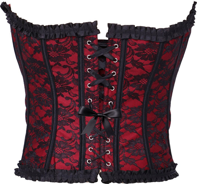 Bordeaux Rode Corset Dames van Fiestas Guirca koop je bij Partywinkel