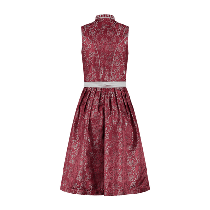 Bordeaux Rode Dirndl Jurk Oktoberfest Dames Kant 2 delig van Haus Huberts koop je bij Partywinkel