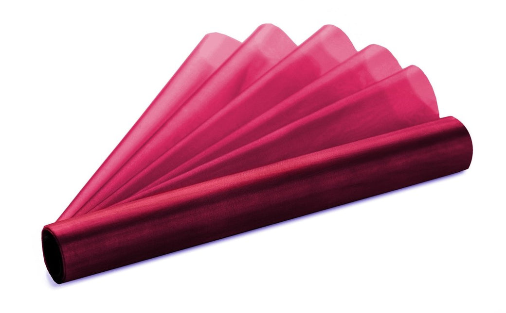 Bordeaux Rode Organza Stof 36cm 9m van Partydeco koop je bij Partywinkel