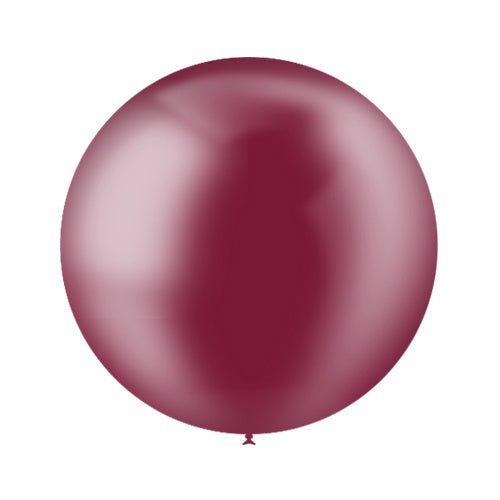 Bordeaux Rode Reuze Ballon Doorzichtig 60cm van Balloonia koop je bij Partywinkel