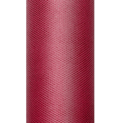 Bordeaux Rode Tule Rol 30cm 9m van Partydeco koop je bij Partywinkel