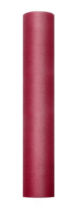 Bordeaux Rode Tule Rol 30cm 9m van Partydeco koop je bij Partywinkel
