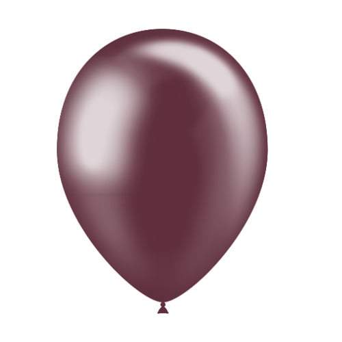 Bordeaux Rood Ballonnen Metallic 25cm 50st - Partywinkel - 8436540863775