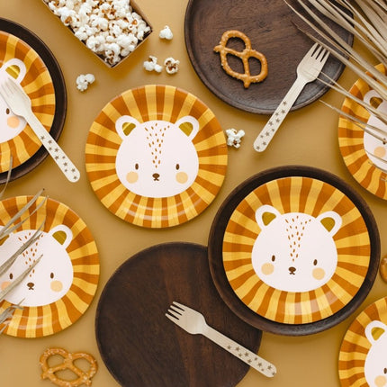 Borden Leeuw 18cm 6st van Partydeco koop je bij Partywinkel
