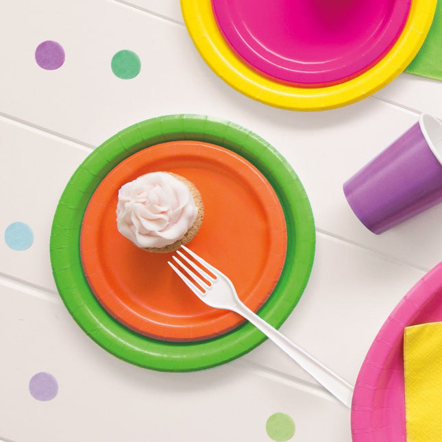 Borden Lime Groen 22cm 8st van Unique koop je bij Partywinkel