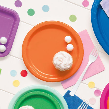 Borden Oranje 22cm 8st van Unique koop je bij Partywinkel