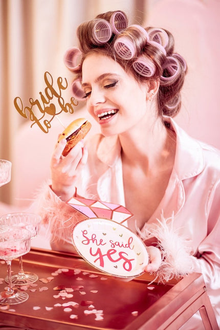 Borden Ring She Said Yes 18cm 6st van Partydeco koop je bij Partywinkel