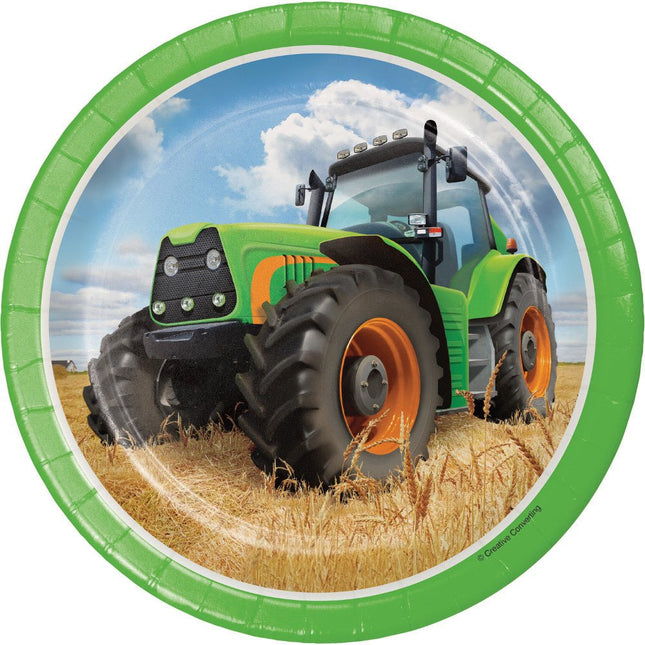 Borden Traktor 18cm 8st van Creative Converting koop je bij Partywinkel