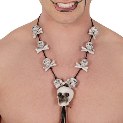 Botten Ketting Wit Zwart van Fiestas Guirca koop je bij Partywinkel