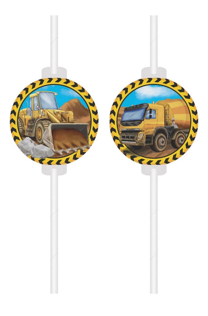 Bouw Rietjes 4st van Procos koop je bij Partywinkel