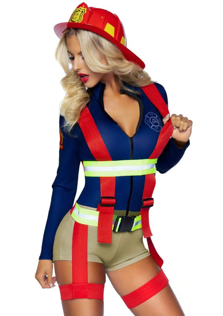 Brandweer Pak Dames Bodysuit Leg Avenue - Partywinkel - 714718551944