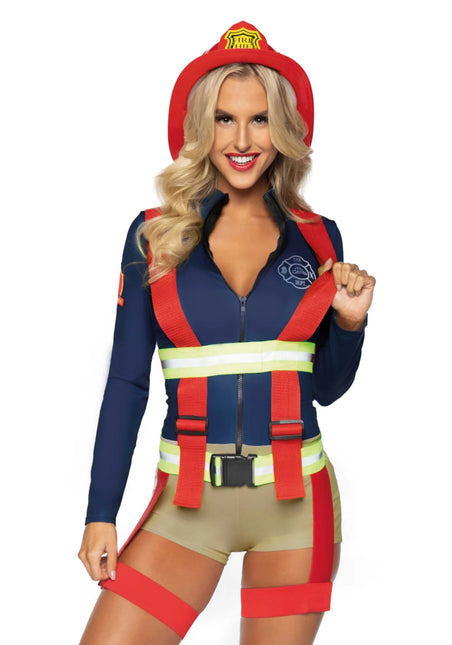 Brandweer Pak Dames Bodysuit Leg Avenue - Partywinkel - 714718551944