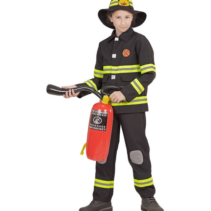 Brandweer Pak Zwart Geel Kind - Partywinkel - 8003558967957