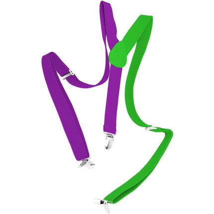 Bretels Colorblock Paars/Groen van Folat koop je bij Partywinkel