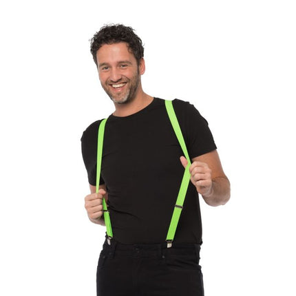 Bretels Neon Groen van Partychimp koop je bij Partywinkel