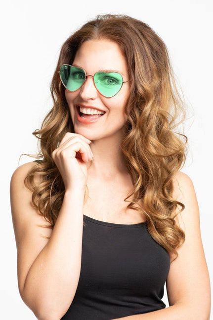 Bril Love Groen van Partychimp koop je bij Partywinkel