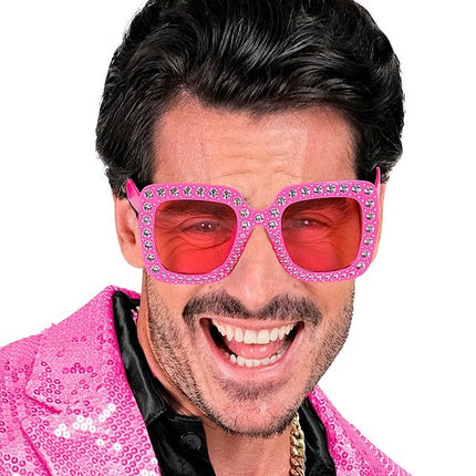 BRIL ROZE MET STRASS van Widmann koop je bij Partywinkel