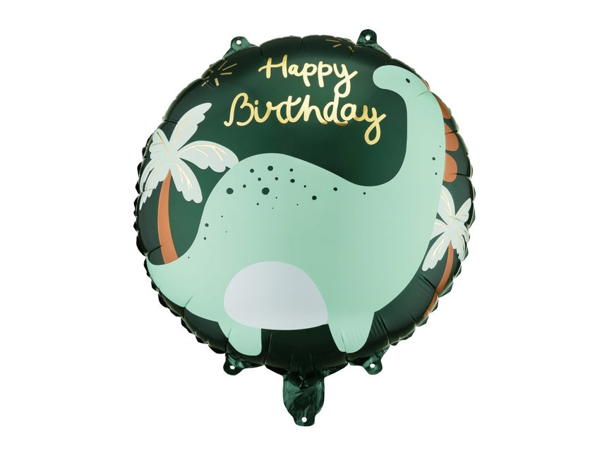 Brontosaurus folieballon, 35x35 cm, mix van Partydeco koop je bij Partywinkel