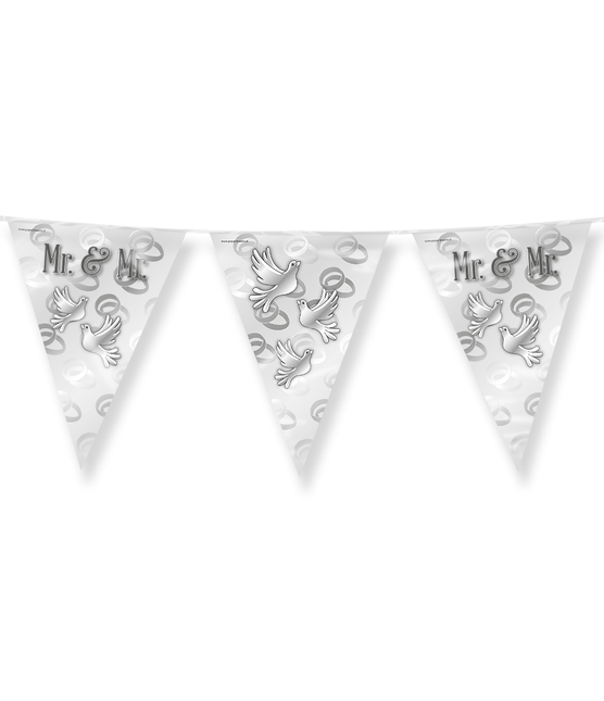 Bruiloft Slingers Mr, & Mr, 10m van Paper Dreams koop je bij Partywinkel