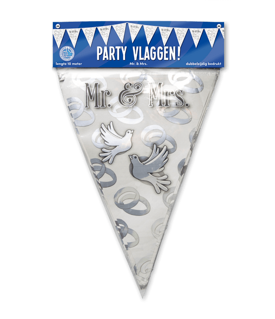 Bruiloft Slingers Mr, & Mrs, 10m van Paper Dreams koop je bij Partywinkel