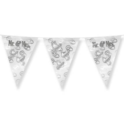 Bruiloft Slingers Mr, & Mrs, 10m van Paper Dreams koop je bij Partywinkel