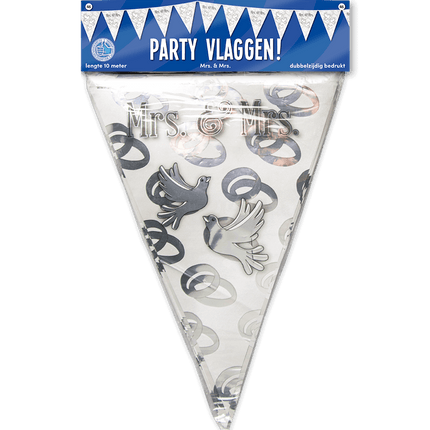 Bruiloft Slingers Mrs, & Mrs, 10m van Paper Dreams koop je bij Partywinkel