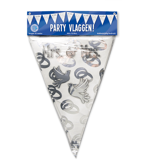 Bruiloft Slingers Mrs, & Mrs, 10m van Paper Dreams koop je bij Partywinkel