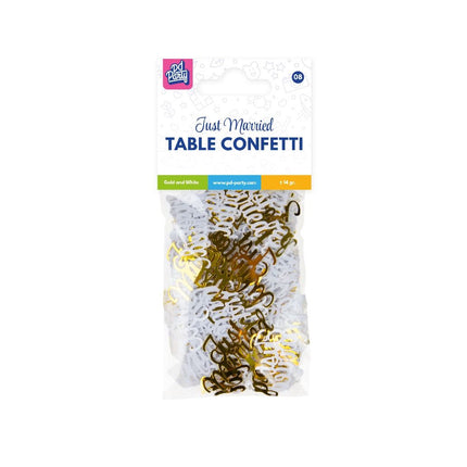 Bruiloft Tafelconfetti Wit Goud 14gr van Paper Dreams koop je bij Partywinkel