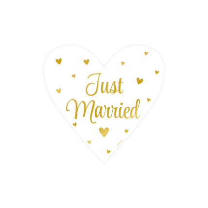 Bruiloft Wanddecoratie Just Married 25cm 3 delig - Partywinkel - 8716764238659