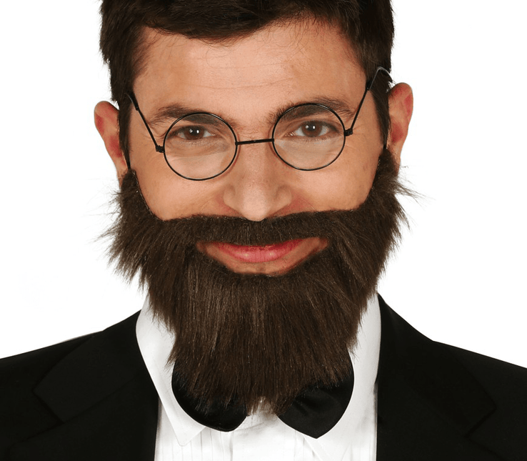 Bruine Baard Kort En Snor van Fiestas Guirca koop je bij Partywinkel