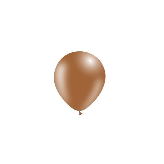 Bruine Ballonnen 14cm 100st van Balloonia koop je bij Partywinkel