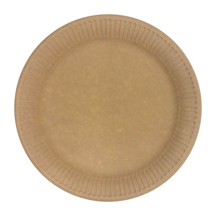 Bruine Borden Kraft Papier 23cm 10st van Procos koop je bij Partywinkel