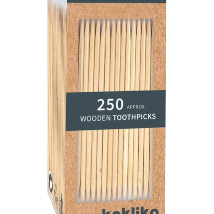 Bruine Cocktailprikkers Hout 250st van Procos koop je bij Partywinkel