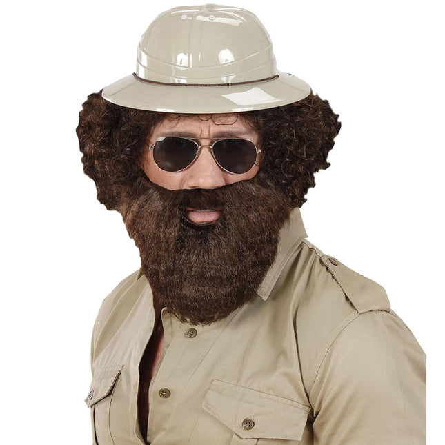 Bruine Nep Baard Met Snor van Widmann koop je bij Partywinkel