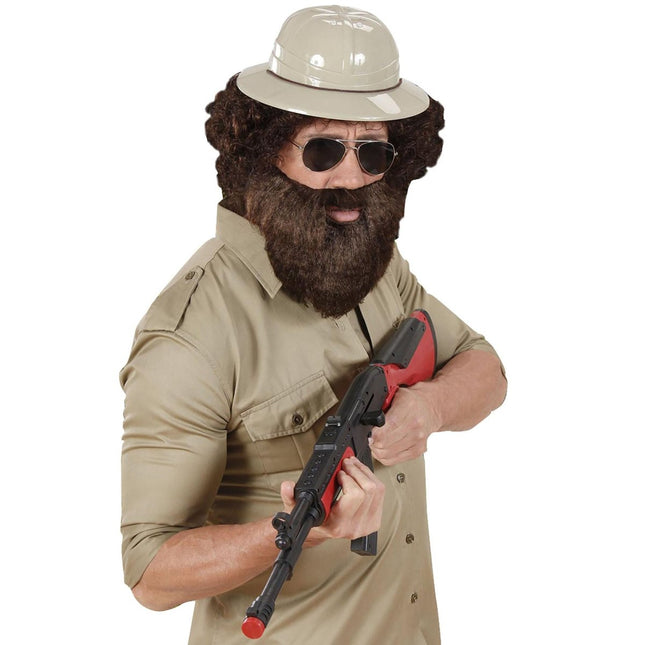 Bruine Nep Baard Met Snor van Widmann koop je bij Partywinkel