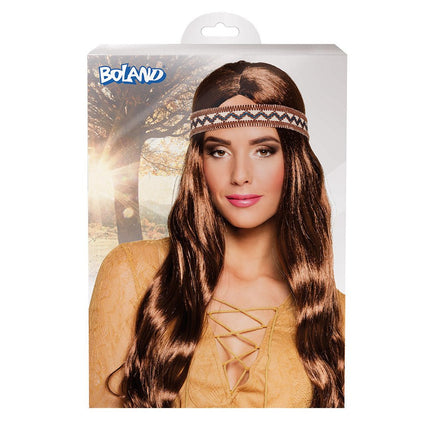 Bruine Pruik Harmony Met Hoofdband van Boland koop je bij Partywinkel