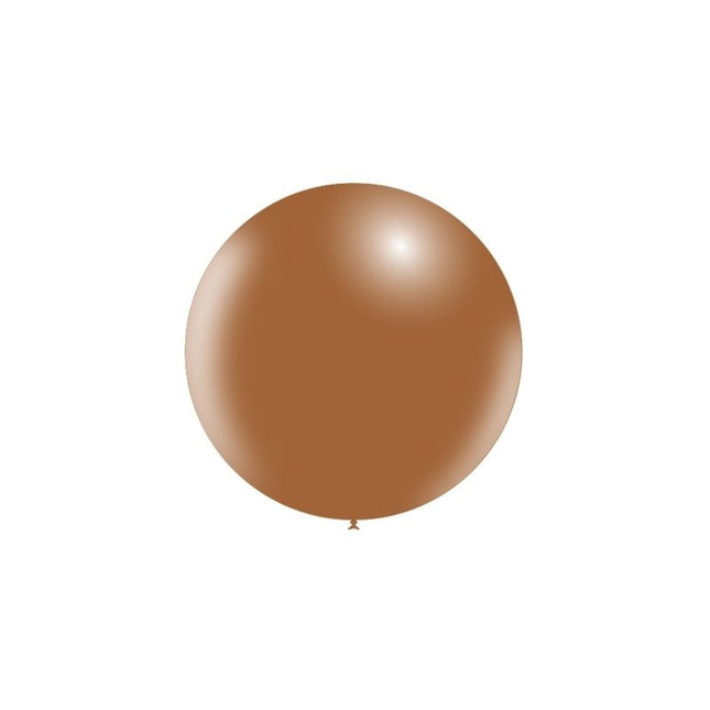 Bruine Reuze Ballon XL 60cm van Balloonia koop je bij Partywinkel